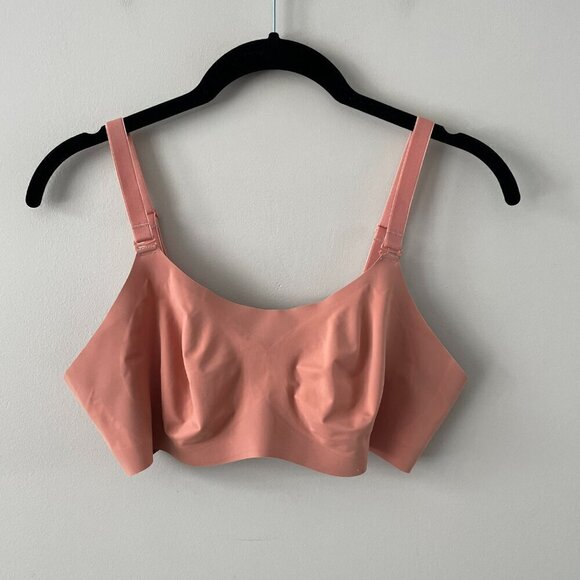 Knix Evolution Bra Unpadded Wire Free Adjustable Strap Seamless Bra Dusty Pink 3 - Picture 2 of 7